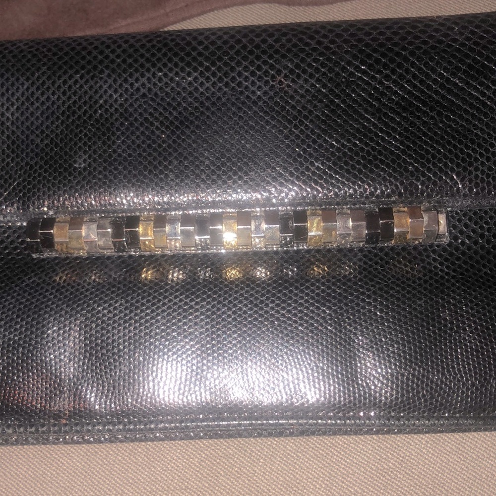 Judith Leiber Lizard Skin Evening Clutch Bag - Picture 6 of 16